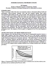 indoor climate and productivity