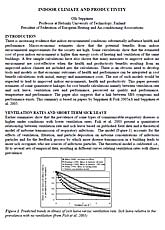 indoor climate and productivity